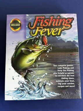 Fishing Fever Deluxe PC Big Box Lake Deep Sea Windows 95 NEW SEALED